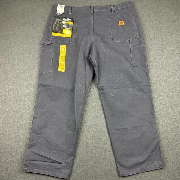 Carhartt Pants Mens 42x30 B11 PTB Washed Duck Work Dungaree Single Knee Blue NWT - Picture 7 of 10